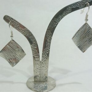 boucles d'oreilles losange strié