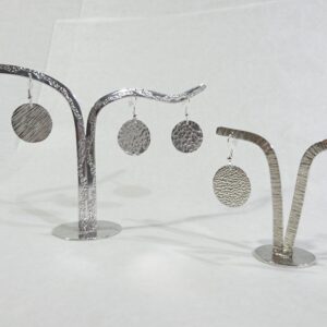 Boucles d'oreilles rondes en étain