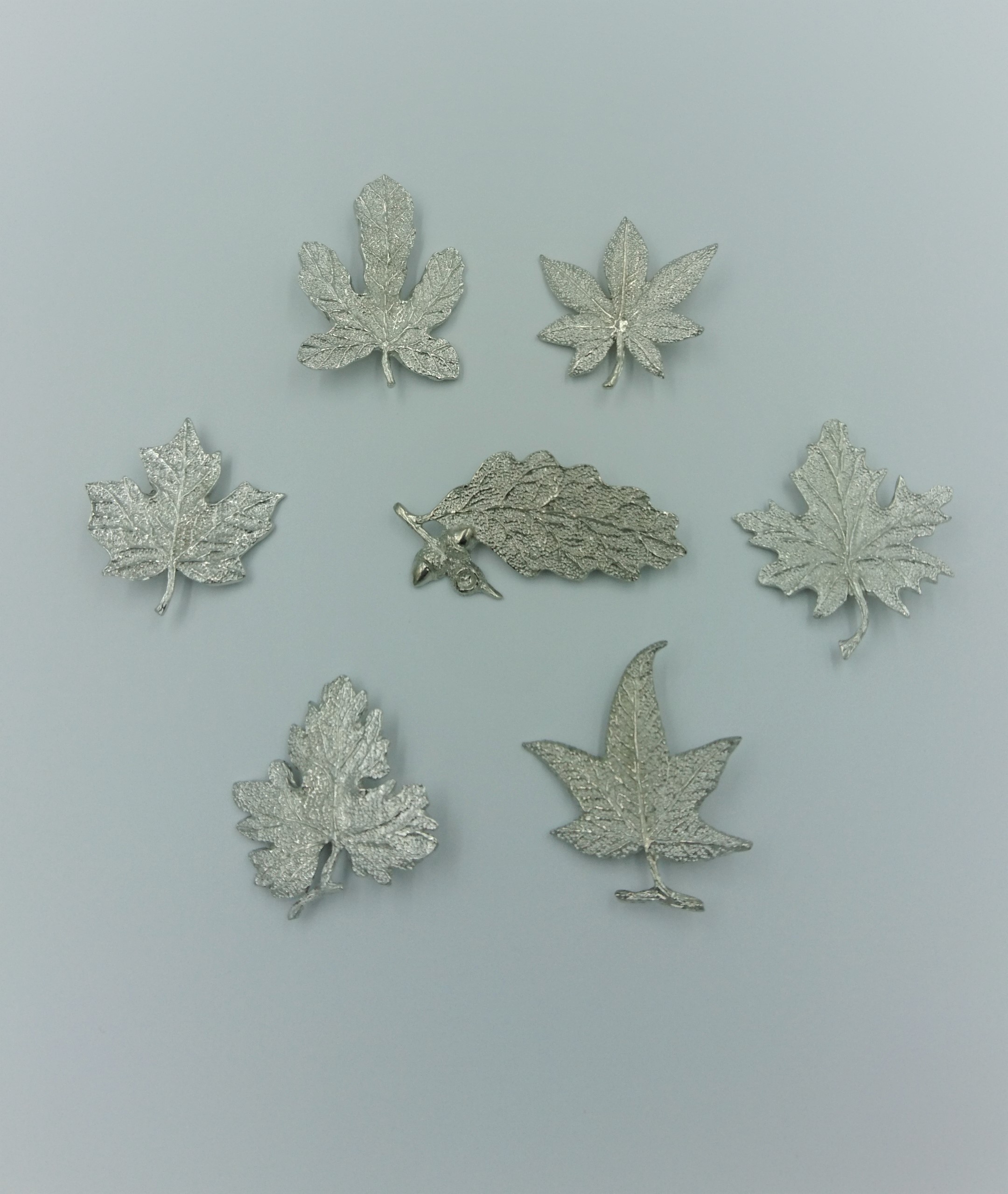 Broches Feuilles en étain