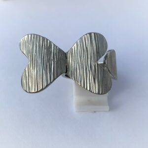 Bague Papillon arrondie en étain