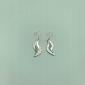Boucles d'oreilles S en étain - Granité extérieur
